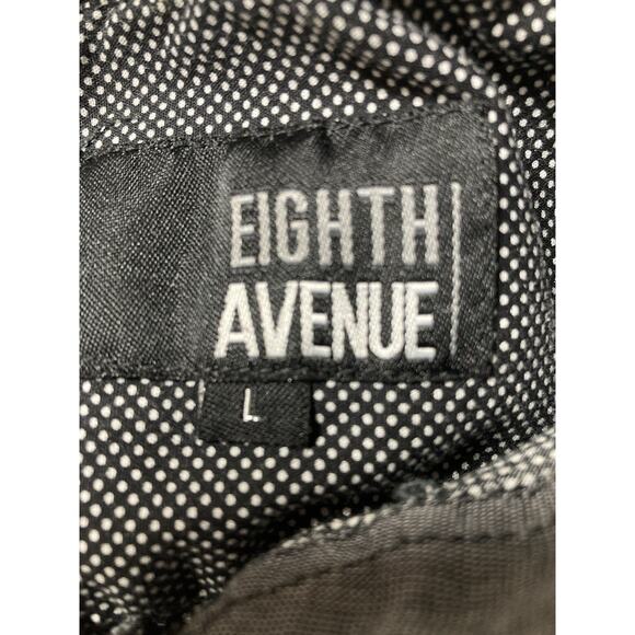 Eighth Avenue Men's Size Large Black With Dots Long Sleeve - Picture 5 of 7